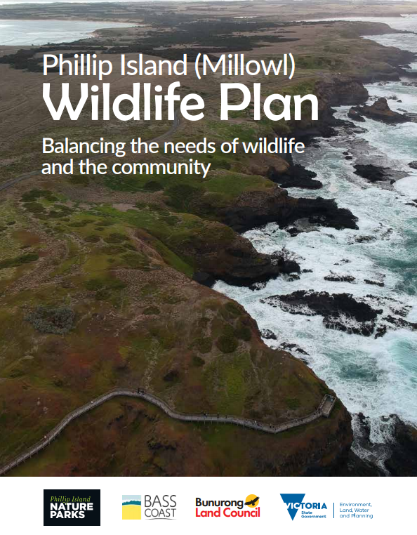 Front cover of the Phillip Island Wildlife Plan